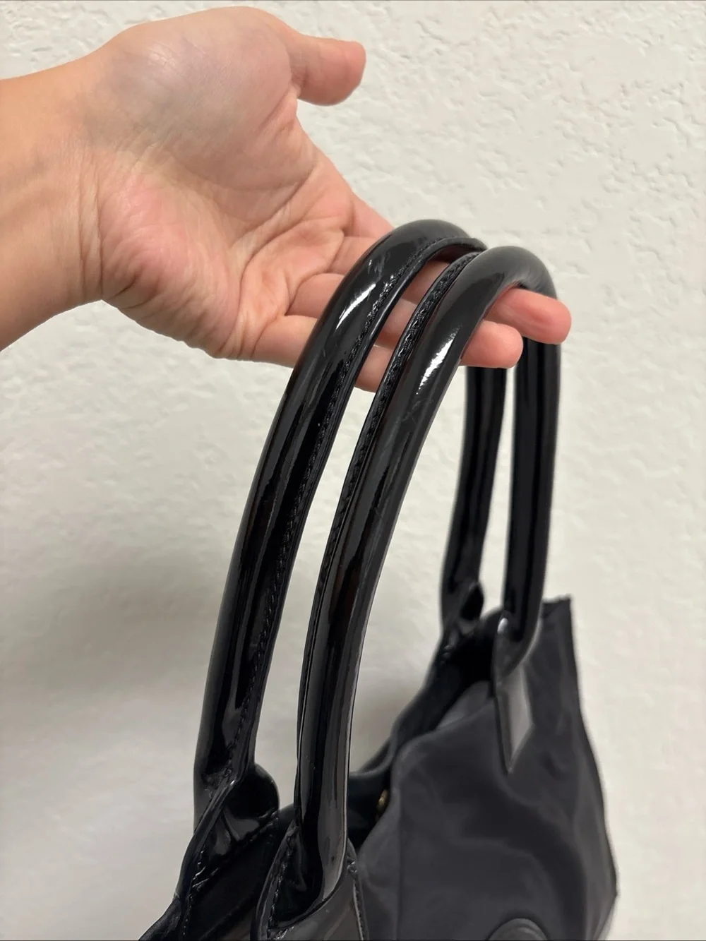 Tory Burch Black Nylon Tote Bag 13x5x9.5 Inches